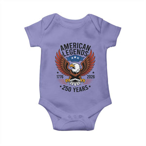 American Legends Eagle Baby Onesie 250 Years Patriotic Heritage 1776 to 2026 Semiquincentennial TS02 Violet Print Your Wear
