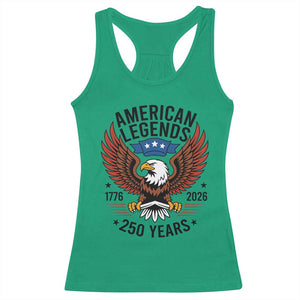 American Legends Eagle Racerback Tank Top 250 Years Patriotic Heritage 1776 to 2026 Semiquincentennial TS02 Irish Green Print Your Wear
