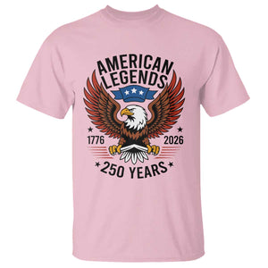 American Legends Eagle T Shirt 250 Years Patriotic Heritage 1776 to 2026 Semiquincentennial TS02 Light Pink Print Your Wear