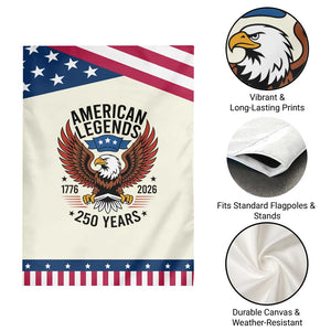 American Legends Eagle Garden Flag 250 Years Patriotic Heritage 1776 to 2026 Semiquincentennial TS02 Print Your Wear