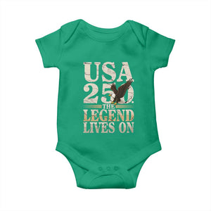 USA 250 The Legend Lives On Baby Onesie Patriotic Eagle for Semiquincentennial 2026 TS02 Irish Green Print Your Wear