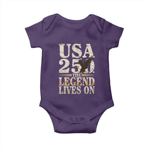 USA 250 The Legend Lives On Baby Onesie Patriotic Eagle for Semiquincentennial 2026 TS02 Purple Print Your Wear