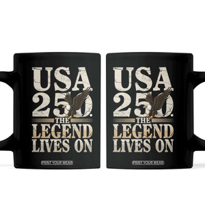 USA 250 The Legend Lives On Coffee Mug Patriotic Eagle for Semiquincentennial 2026 TS02 Black Print Your Wear