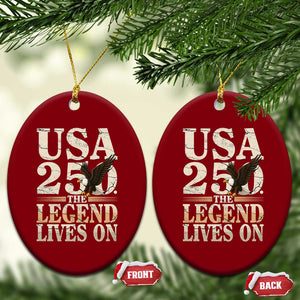 USA 250 The Legend Lives On Ceramic Ornament Patriotic Eagle for Semiquincentennial 2026 TS02 Print Your Wear