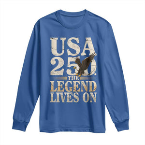 USA 250 The Legend Lives On Long Sleeve Shirt Patriotic Eagle for Semiquincentennial 2026 TS02 Royal Blue Print Your Wear
