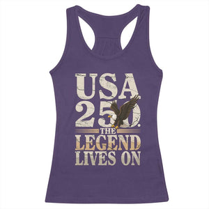 USA 250 The Legend Lives On Racerback Tank Top Patriotic Eagle for Semiquincentennial 2026 TS02 Purple Print Your Wear