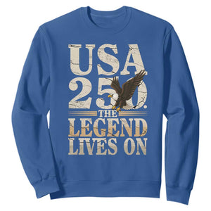 USA 250 The Legend Lives On Sweatshirt Patriotic Eagle for Semiquincentennial 2026 TS02 Royal Blue Print Your Wear
