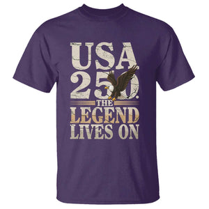 USA 250 The Legend Lives On T Shirt Patriotic Eagle for Semiquincentennial 2026 TS02 Purple Print Your Wear