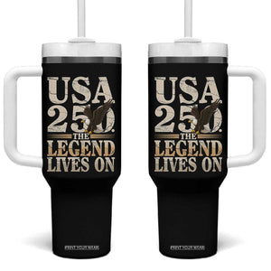 USA 250 The Legend Lives On Tumbler With Handle Patriotic Eagle for Semiquincentennial 2026 TS02 One Size: 40 oz Black Print Your Wear