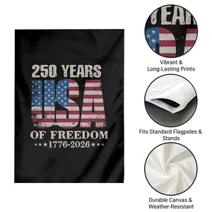 USA Flag 250 Years of Freedom Garden Flag Vintage Patriotic 1776 to 2026 Semiquincentennial TS02 Print Your Wear