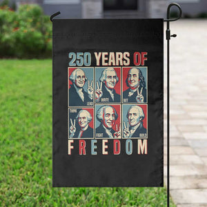 Founding Fathers 250 Years of Freedom Garden Flag Patriotic Pop Art Style Semiquincentennial 2026 TS02 Print Your Wear