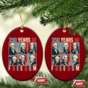 Founding Fathers 250 Years of Freedom Ceramic Ornament Patriotic Pop Art Style Semiquincentennial 2026 TS02 Print Your Wear