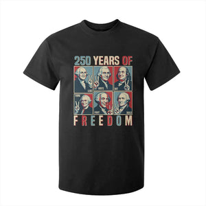 Founding Fathers 250 Years of Freedom T Shirt For Kid Patriotic Pop Art Style Semiquincentennial 2026 TS02 Black Print Your Wear