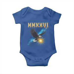 MMXXVI 2026 Eagle Baby Onesie Epic Patriotic Capitol Flag USA 250th Anniversary TS02 Royal Blue Print Your Wear