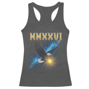MMXXVI 2026 Eagle Racerback Tank Top Epic Patriotic Capitol Flag USA 250th Anniversary TS02 Dark Heather Print Your Wear