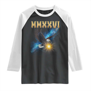 MMXXVI 2026 Eagle Raglan Shirt Epic Patriotic Capitol Flag USA 250th Anniversary TS02 Black White Print Your Wear