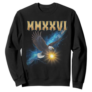 MMXXVI 2026 Eagle Sweatshirt Epic Patriotic Capitol Flag USA 250th Anniversary TS02 Black Print Your Wear