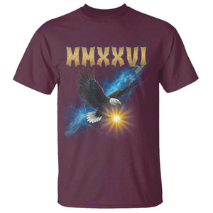 MMXXVI 2026 Eagle T Shirt Epic Patriotic Capitol Flag USA 250th Anniversary TS02 Maroon Print Your Wear