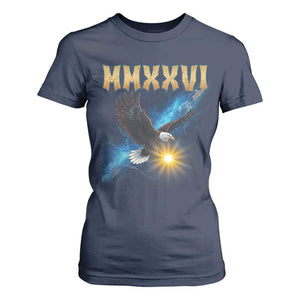 MMXXVI 2026 Eagle T Shirt For Women Epic Patriotic Capitol Flag USA 250th Anniversary TS02 Navy Print Your Wear
