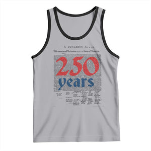 250 Years Declaration of Independence Tank Top Historic Patriotic 1776 to 2026 Semiquincentennial TS02 Athletic Heather Black Print Your Wear