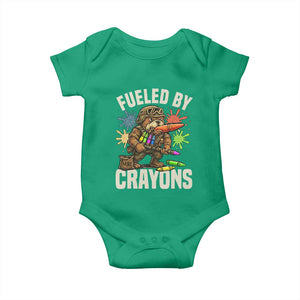 Fueled by Crayons Bulldog Soldier Baby Onesie Funny Combat Veteran Crayon Launcher TS02 Irish Green Print Your Wear