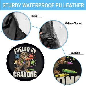 Fueled by Crayons Bulldog Soldier Spare Tire Cover Funny Combat Veteran Crayon Launcher TS02 Print Your Wear