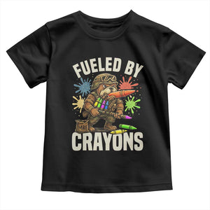 Fueled by Crayons Bulldog Soldier Toddler T Shirt Funny Combat Veteran Crayon Launcher TS02 Black Print Your Wear