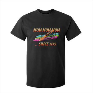 Nom Nom Nom Crayons T Shirt For Kid Since 1775 Funny Military Joke Veterans TS02 Black Print Your Wear