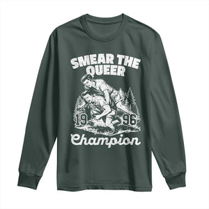 Sarcastic Smear The Qur Playround Game Long Sleeve Shirt LGBTQ Queer Pride TS02 Dark Forest Green Print Your Wear