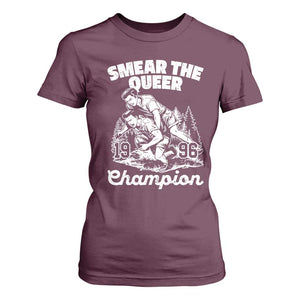 Sarcastic Smear The Qur Playround Game T Shirt For Women LGBTQ Queer Pride TS02 Maroon Print Your Wear