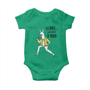 Funny Llama Just Killed a Man Baby Onesie Singing Animal Pun Internet Meme TS02 Irish Green Print Your Wear