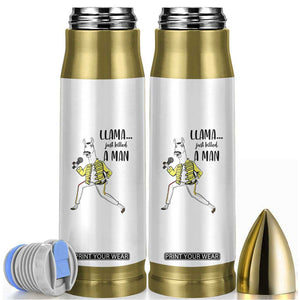 Funny Llama Just Killed a Man Bullet Tumbler Singing Animal Pun Internet Meme TS02 White Print Your Wear