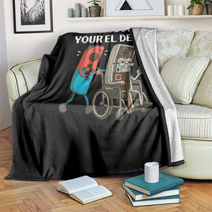 Respect Your Elders Retro Gaming Meme Throw Blanket Funny Gamer Controller 80s TS02 Print Your Wear