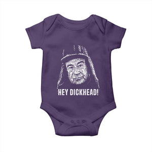Hey Dckhead Grumpy Old Man Humor Baby Onesie Jerk Sarcastic Comedy TS02 Purple Print Your Wear