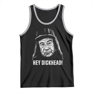 Hey Dckhead Grumpy Old Man Humor Tank Top Jerk Sarcastic Comedy TS02 Black Athletic Heather Print Your Wear