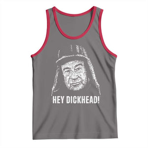 Hey Dckhead Grumpy Old Man Humor Tank Top Jerk Sarcastic Comedy TS02 Deep Heather Red Print Your Wear