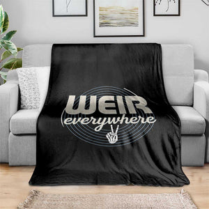 Weir Everywhere Retro Tribute Throw Blanket Psychedelic Peace and Music Culture TS02 Print Your Wear