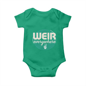 Weir Everywhere Retro Tribute Baby Onesie Psychedelic Peace and Music Culture TS02 Irish Green Print Your Wear
