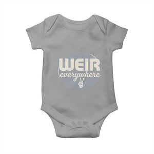 Weir Everywhere Retro Tribute Baby Onesie Psychedelic Peace and Music Culture TS02 Sport Gray Print Your Wear