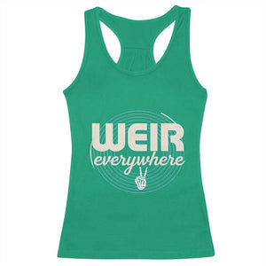 Weir Everywhere Retro Tribute Racerback Tank Top Psychedelic Peace and Music Culture TS02 Irish Green Print Your Wear