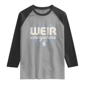 Weir Everywhere Retro Tribute Raglan Shirt Psychedelic Peace and Music Culture TS02 Sport Gray Black Print Your Wear