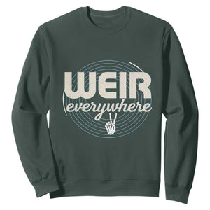 Weir Everywhere Retro Tribute Sweatshirt Psychedelic Peace and Music Culture TS02 Dark Forest Green Print Your Wear