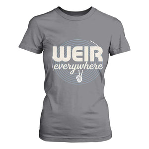 Weir Everywhere Retro Tribute T Shirt For Women Psychedelic Peace and Music Culture TS02 Charcoal Print Your Wear