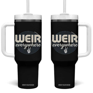Weir Everywhere Retro Tribute Tumbler With Handle Psychedelic Peace and Music Culture TS02 One Size: 40 oz Black Print Your Wear