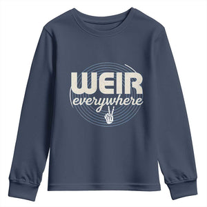 Weir Everywhere Retro Tribute Youth Sweatshirt Psychedelic Peace and Music Culture TS02 Navy Print Your Wear