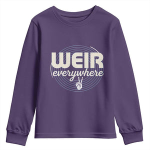 Weir Everywhere Retro Tribute Youth Sweatshirt Psychedelic Peace and Music Culture TS02 Purple Print Your Wear