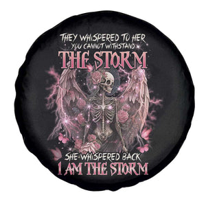 Fairy Skeleton Spare Tire Cover She Whispered Back I Am The Storm Skeleton Karma Fairy Skull TS02 Print Your Wear
