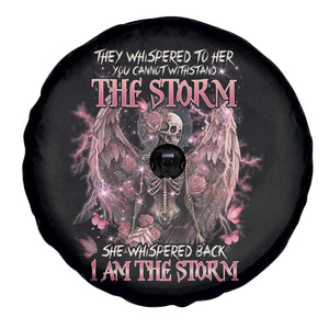 Fairy Skeleton Spare Tire Cover She Whispered Back I Am The Storm Skeleton Karma Fairy Skull TS02 Print Your Wear