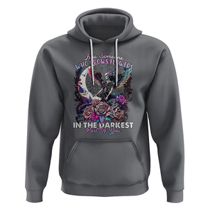 Fairy Skeleton Hoodie Find Someone Who Grows Flowers In The Darkest Part Of You Skull TS02 Charcoal Printyourwear