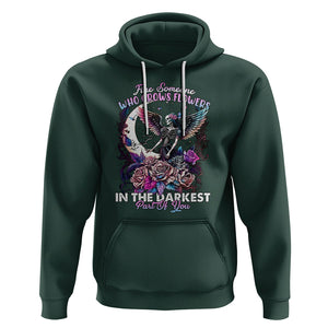 Fairy Skeleton Hoodie Find Someone Who Grows Flowers In The Darkest Part Of You Skull TS02 Dark Forest Green Printyourwear